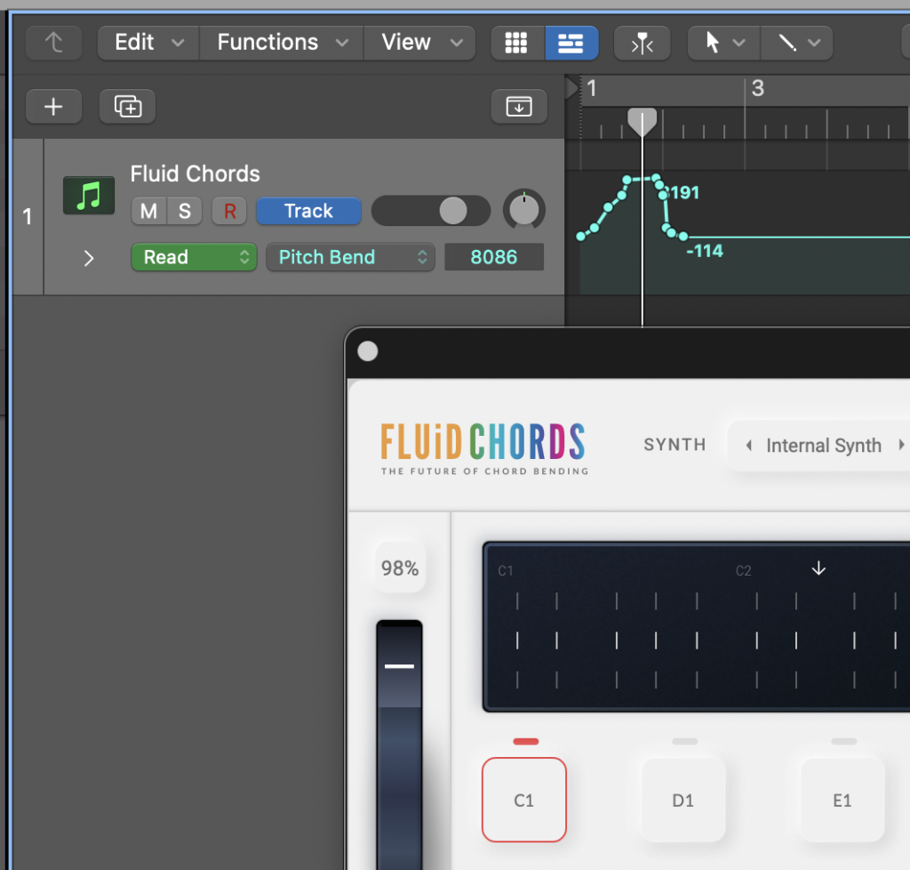 pitch bend as a parameter