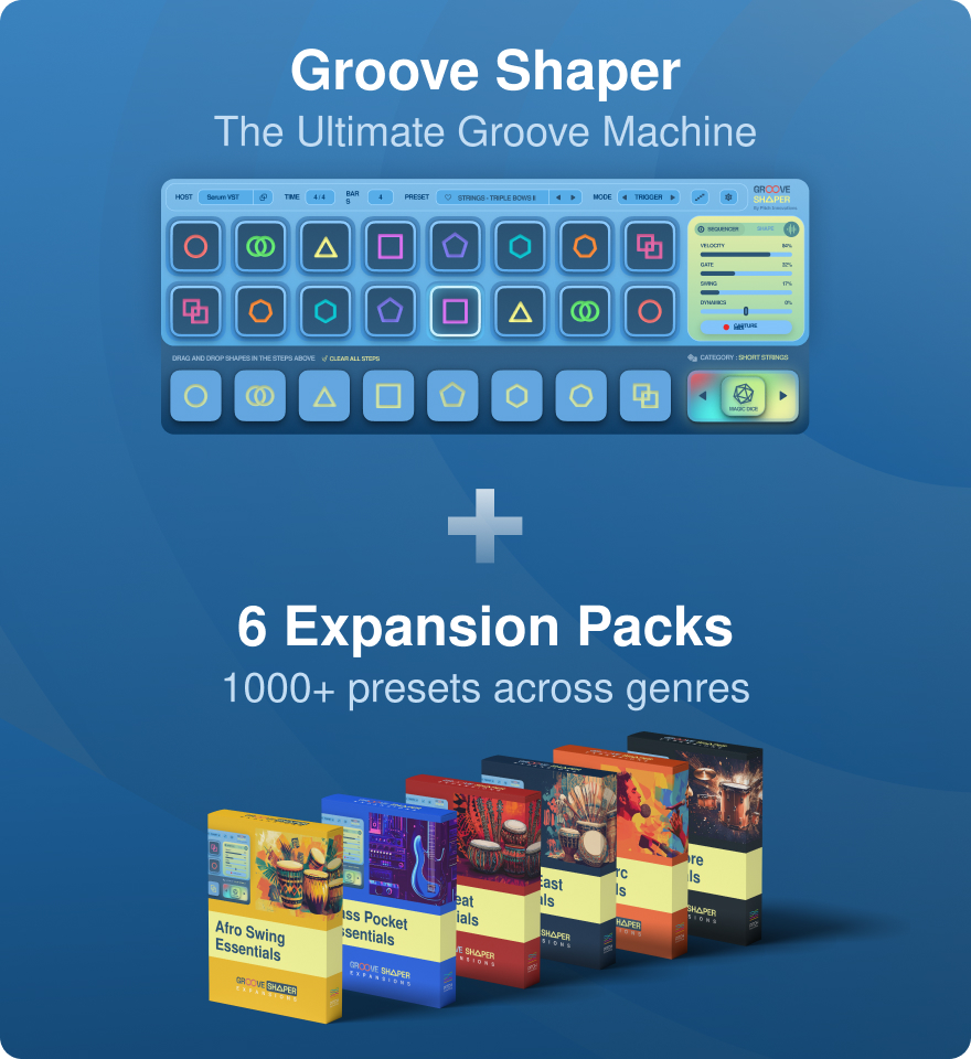  Groove Shaper + Epic Score Essentials Middle East Essentials Desi Beat Essentials Vocal Beats Essentials Afro Swing Essentials Bass Pocket Essentials