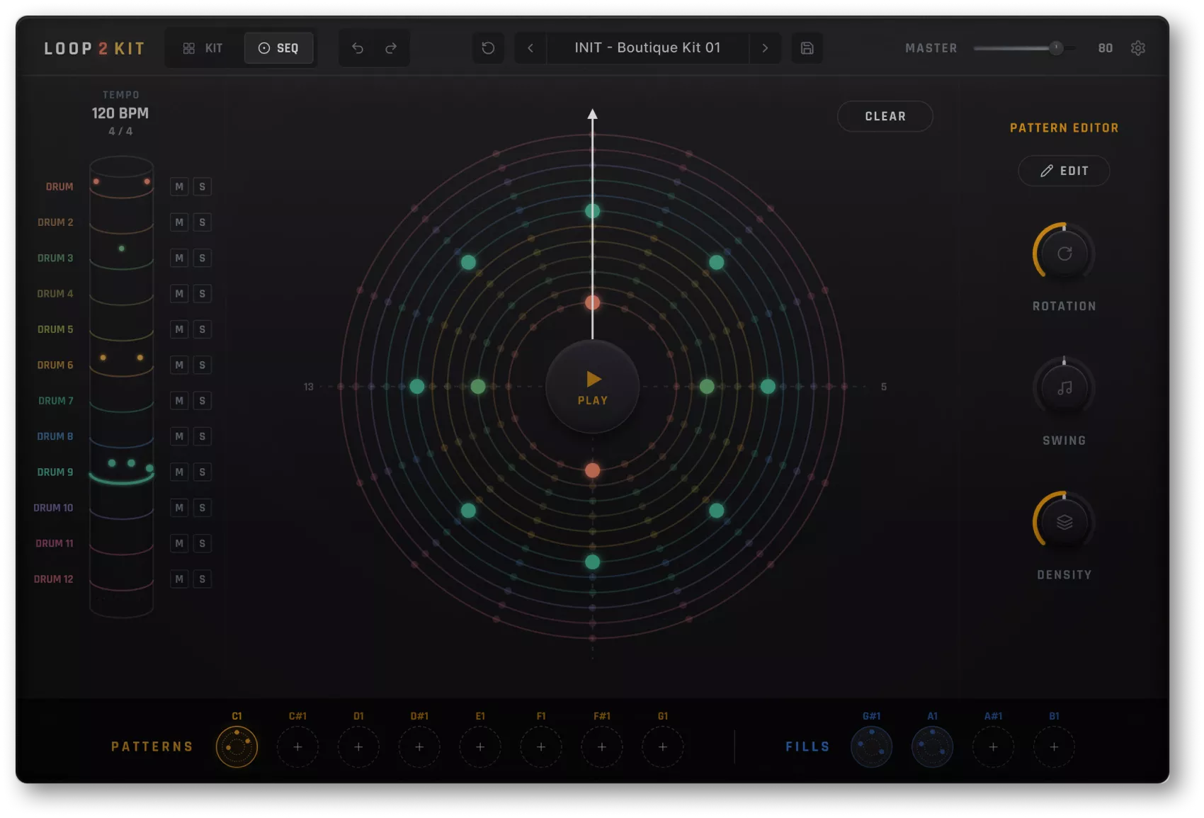 Loop 2 Kit radial sequencer view